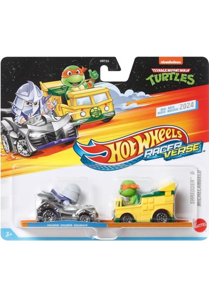 Racerverse Tmnt 2’li Araba Seti – Shredder ve Michelangelo Figürlü 2024 Model