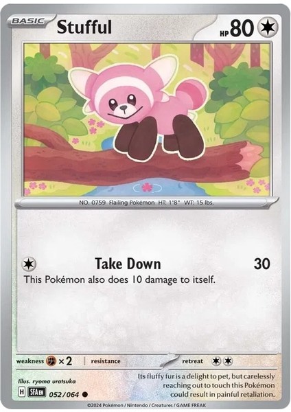 - Stufful Reverse Holo Oyun Kartı 52/64 (Lisanslı - Common)