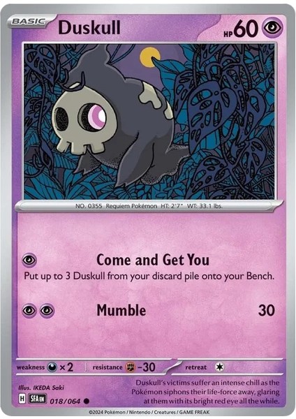 - Duskull Reverse Holo Oyun Kartı 18/64 (Lisanslı - Common)