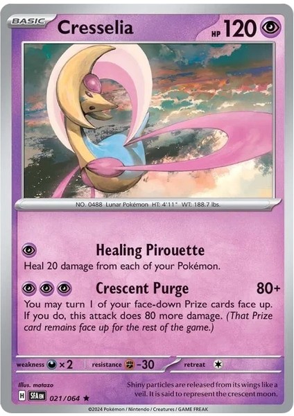 - Cresselia Reverse Holo Oyun Kartı 21/64 (Lisanslı - Rare)