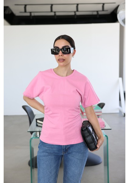 Drape Detaylı Tshirt