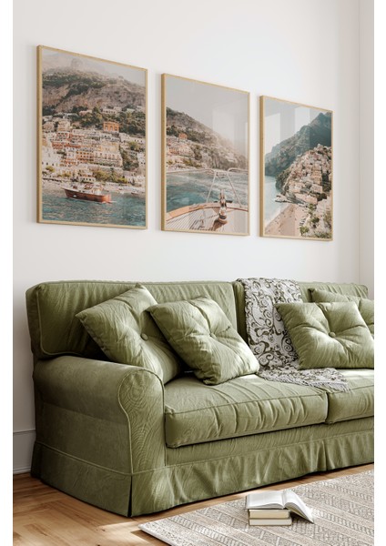 Ahşap Çerçeveli Mdf Tablo Seti Salon ve Oturma Odası Için ÇT3097