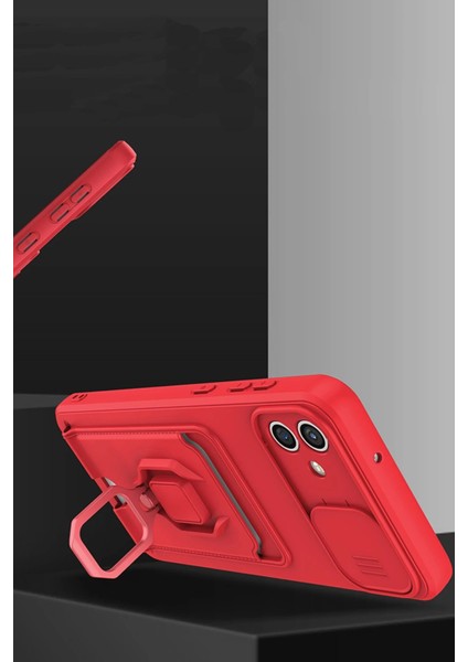 Samsung Galaxy A06 Kılıf Zuma Kartvizitli Yüzüklü Silikon - Lila Nrmsa