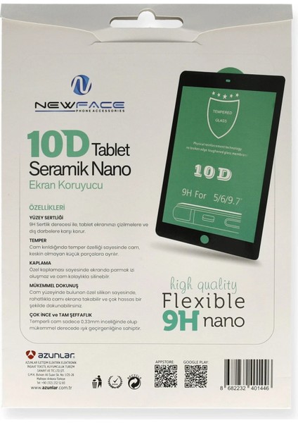 Huawei Mediapad T3 10 / 9.6 Tablet 10D Seramik Nano Ferrg