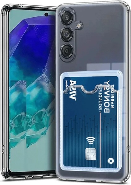 Samsung Galaxy A36 Kılıf Kart Şeffaf Silikon - Şeffaf Nrmsa