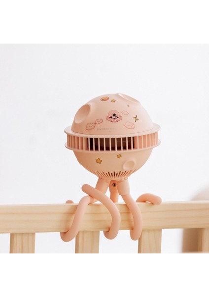 Mini Bebek Arabası Hayranı, 4 Ayarlanabilir Hız ile Kişisel Olarak Susturan, Masaüstü Şarj Edilebilir Fan Bebek Yatak Odası Açık Kamp Golf Arabası, Pembe (Yurt Dışından)