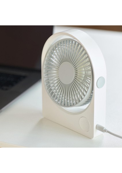 Masa Fanı USB Şarj Edilebilir Kişisel Alan Pille Çalışan Küçük Soğutma Fanı (Yurt Dışından)