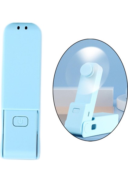 Mini El Tutuldu Kat Fanı Ayarlanabilir Taşınabilir USB Office Mavi Büyük Için Şarj Edilebilir (Yurt Dışından)
