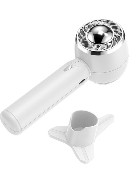 Elde Taşınabilir USB Ayarlanabilir USB Şarj Edilebilir Kişisel Soğutma Fanı Masa Üstü Beyaz (Yurt Dışından)