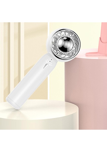Elde Taşınabilir USB Ayarlanabilir USB Şarj Edilebilir Kişisel Soğutma Fanı Masa Üstü Beyaz (Yurt Dışından)