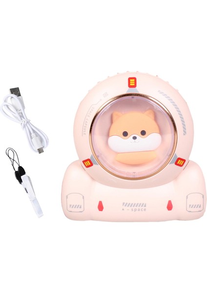Elektrikli Soğutma Havası Soğutucu Yatak Odası Masası Köpek Pembe Üzerinde Kişisel Fan (Yurt Dışından)
