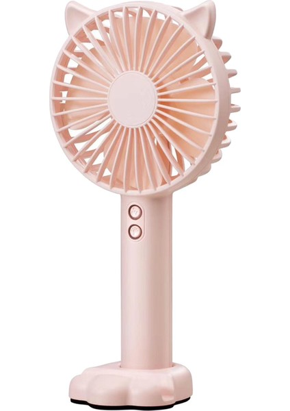 Kişisel El Fan Gece Işığı Mini El Fan W/ Base Cep Fan Masası Fan Pembe (Yurt Dışından)