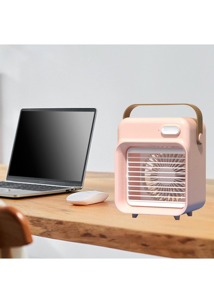Mini Hava Soğutucu Nemlendirici Masa Fanı USB Güçlendirilmiş Ev Soğutma Yatak Odası Sprey Pembe (Yurt Dışından) indirimleri