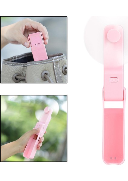 Mini El Tutuldu Kat Fanı Ayarlanabilir Taşınabilir USB Office Pembe Büyük Için Şarj Edilebilir (Yurt Dışından)