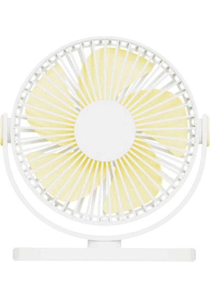 USB Masa Fanı Kişisel Masa Soğutma Fanı 90 ° Yürüyüş Odası Için Sessiz Ayar Beyaz (Yurt Dışından)