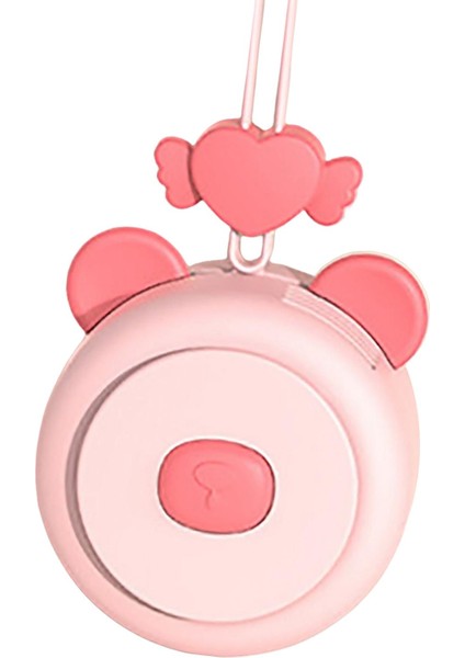 Taşınabilir Boyun Asma Fan USB Mini Kızlar Kolye Fan Giyilebilir 3 Hız Fan Pembe (Yurt Dışından)