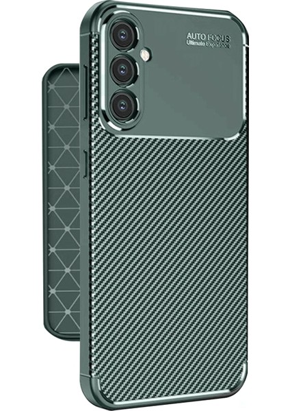 Samsung Galaxy A56 Kılıf Karbon Kapak - Koyu Yeşil Nrmsa