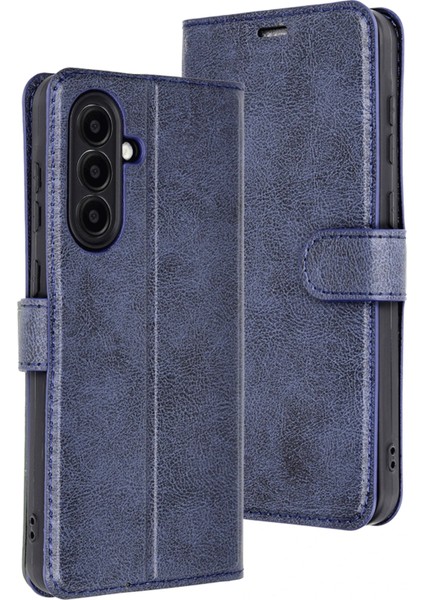 Samsung Galaxy A36 Kılıf Trend S Plus Kapaklı Kılıf - Lacivert Nrmsa