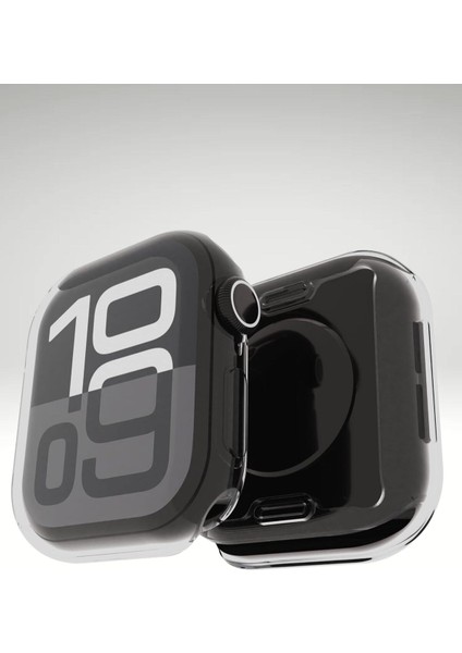 2Adet Apple Watch Seri 38MM Seffaf Silikon 360 Tam Koruma Yumuşak Ekran Koruyucu