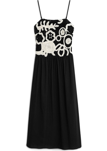 Kroşe Mıx Poplin Elbise TS1250002363001