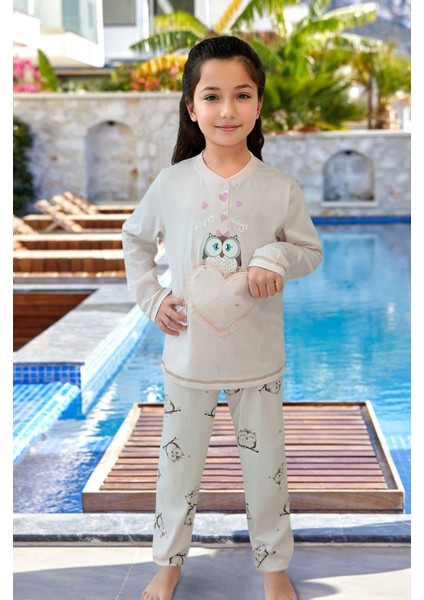 Kız Çocuk Pudra Pijama Takım 24984