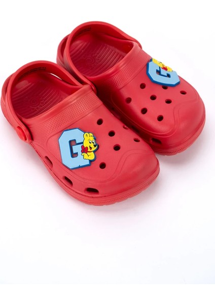 Çocuk Kırmızı Eva Sandalet
