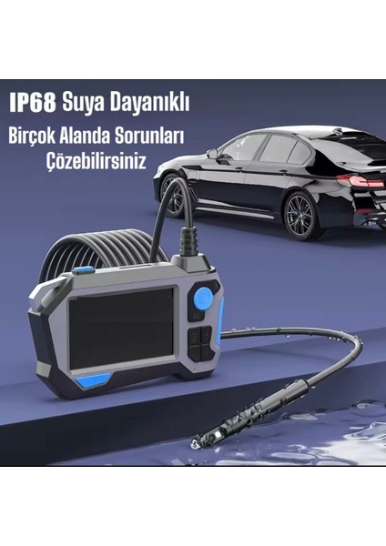 360 Motorlu Ekranlı Çift Lensli 5 Metre Yılan Kamera
