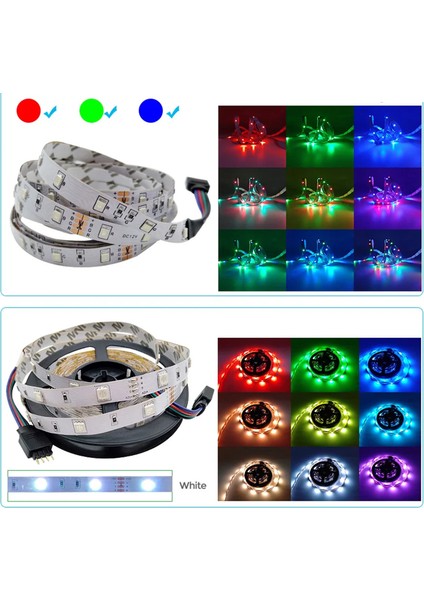 Uzaktan Kumandalı Şerit LED Lamba 5 Metre 20 Fonksiyonlu Işıldak Aydınlatma A Sınıfı 220 V Elektrik modelleri