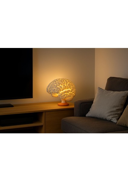 Brain Lamp – Gerçek Ölçekli Beyin Şeklinde Masa Lambası