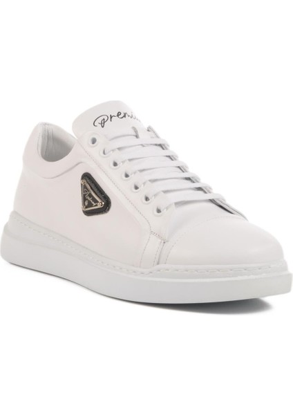 Ayakmod Premium 2040 M Siyah-Beyaz Deri Erkek Sneaker