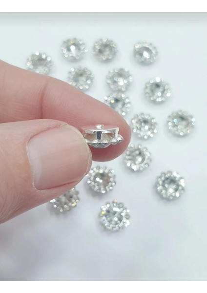 Taşlı Papatya - 10mm Kristal (50 Adet) fiyatları