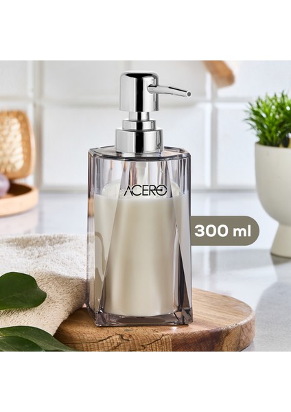 Akrilik Sıvı Sabunluk 300 ml Şeffaf Antrasit 1993