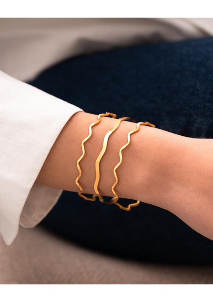 24 Gr(Gram) 3'Lü Kombin 2 Ajda Zigzag 1 Düz Zigzag 22 Ayar Altın İşçiliksiz Yatırımlık Bilezik fiyatları