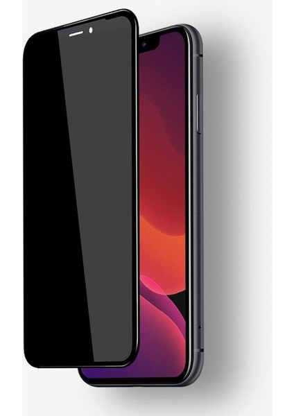 iphone 11 Uyumlu Hayalet Kırılmaz Cam Privacy Tam Kaplayan Ekran Koruyucu-Anti Static Özellikli