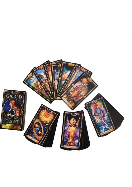 Tarot Kumaş Tarzı Gümüşlenmiş Tarot Destesi Kart ve Rehber Kitap Tarot Oyunu Oyuncak Tarot Falı Oraküller Rehberlik Kader Tahtası Ingilizce Aile Hediyesi Için (Yurt Dışından)