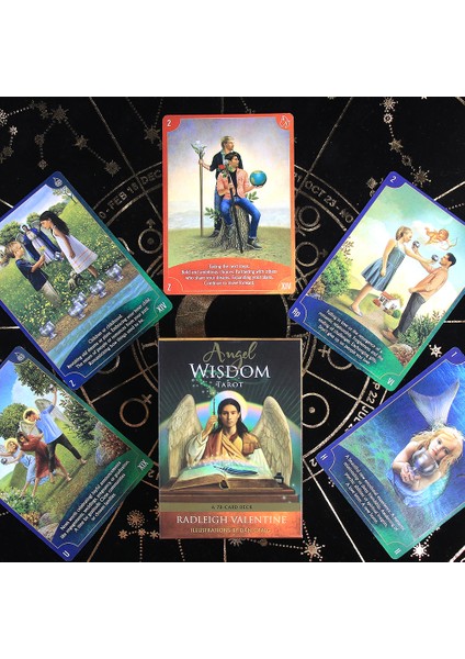 Koyu Gri Tarzı Cennet ve Dünya Tarot Kiti Kartları 78 Yeni Tarot Kartı Başlangıçlar Için Kılavuz Kitap Kart Oyunu Masa Oyunu Zarif ve Kılavuz Cennet Dünya Tarot Kiti - (Yurt Dışından)