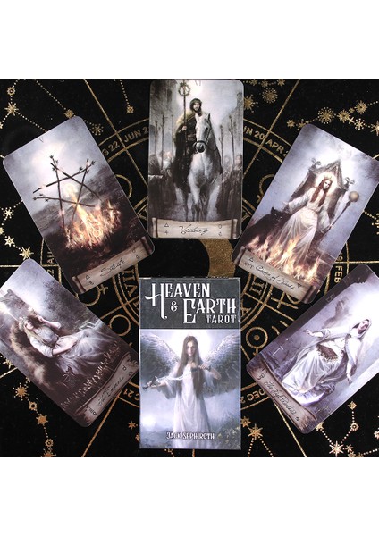 Koyu Gri Tarzı Cennet ve Dünya Tarot Kiti Kartları 78 Yeni Tarot Kartı Başlangıçlar Için Kılavuz Kitap Kart Oyunu Masa Oyunu Zarif ve Kılavuz Cennet Dünya Tarot Kiti - (Yurt Dışından) fiyatları