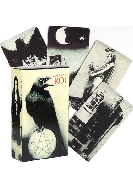 Bordo Tarzı Yeni Başlayanlar Için Karga Cinayeti Tarot Kartları Destesi Stokta - Corrado Roi Fal Bakımı (Yurt Dışından)