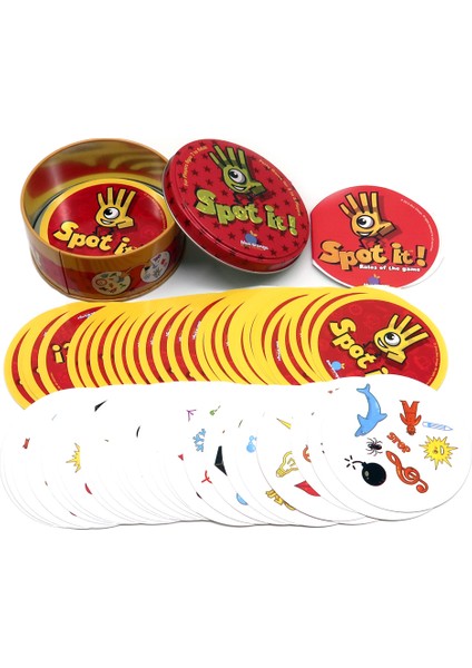 Sarı Stil 27 Stiller Dobble Kart Oyunu Masa Oyunu Dobbles Çocuk Kartları Kamp Yapmaya Gider Metal Kutu Shalom Temel Ingilizce Oyuncaklar (Yurt Dışından)