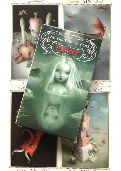 Sarı Stil 78 Kart Nicoletta Ceccoli Tarot Oracle Kartları Parti Eğlencesi Satranç Kart Oyunu Tarot ve Çeşitli Tarot Seçenekleri (Yurt Dışından) modelleri
