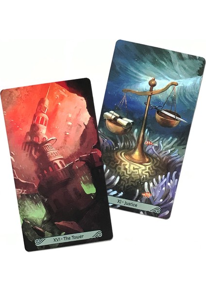 Derin Mavi Tarzı Deniz Kızı Tarot Kartları Oraklar Falcılık Destesi Parti Oyunu Türkçe Aile Eğlencesi Için Tarot Oyunu (Yurt Dışından) fırsatları