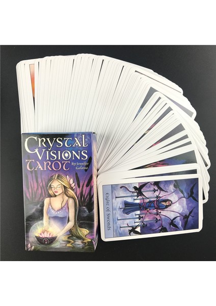 51 Adet TS98 Tarzı Aile Partisi Eğlencesi Için Türkçe Versiyonlu Kristal Vizyonlar Tarot Kart Oyunu Oyun Kartı Tarot Destesi Kartları (Yurt Dışından)
