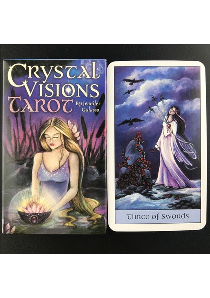 51 Adet TS98 Tarzı Aile Partisi Eğlencesi Için Türkçe Versiyonlu Kristal Vizyonlar Tarot Kart Oyunu Oyun Kartı Tarot Destesi Kartları (Yurt Dışından)