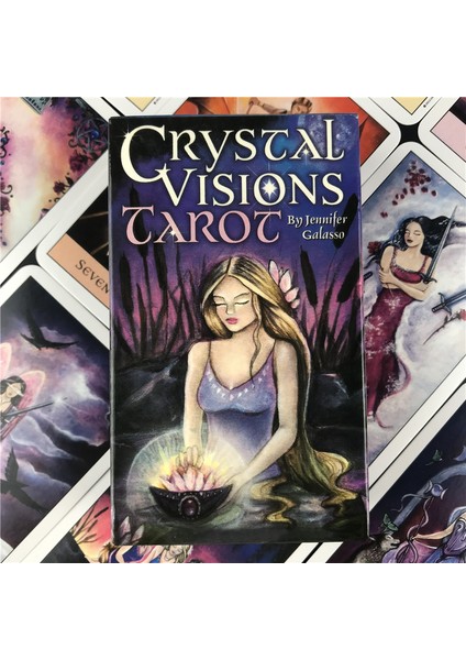 51 Adet TS98 Tarzı Aile Partisi Eğlencesi Için Türkçe Versiyonlu Kristal Vizyonlar Tarot Kart Oyunu Oyun Kartı Tarot Destesi Kartları (Yurt Dışından)