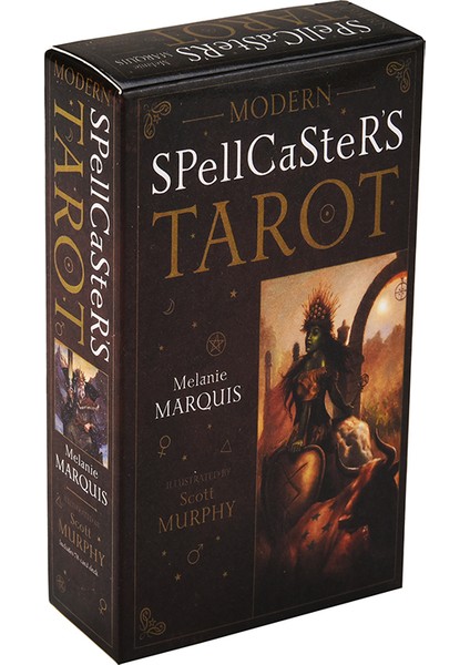 Siyah Stil Modern Büyücü Tarot Kit Destesi Kartlar ve Kitap Seti Wiccan Pagan Metafizik Oyun Fallama (Yurt Dışından) modelleri