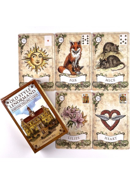Eski Lenormand Stili Madhouse Tarot Destesi Yüksek Kehanet Kehanet Fal Falı Oracle Kart Oyunu Tarot ve Çeşitli Tarot Seçenekleri (Yurt Dışından)