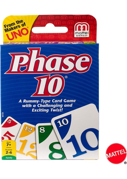 10. Aşama Stili Mattel Uno Faz 10 Kart Oyunları Aile Eğlenceli Eğlence Oyunları Poker Çocuk Oyuncakları Oynama Kartları (Yurt Dışından)