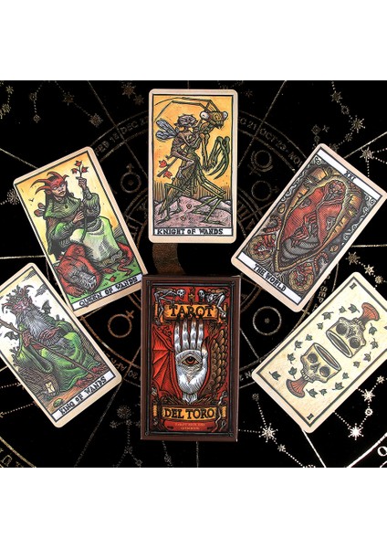 Güç Düşünce Kartları Stili Guillermo Del Toro Dünyasından Ilham Alan Tarot Destesi ve Rehber Kitap - Kart Oyunu Deck Oyuncak (Yurt Dışından)