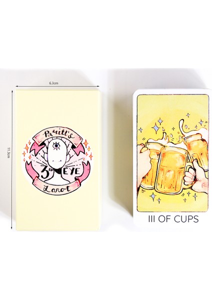 Koyu Gri Tarzı Başlangıç ​​seviyesi Tarot Meraklıları Için Uygun Britts Üçüncü Göz Tarot Destesi Mini Ingiliz Fal Kartları Gelecek Anlatma (Yurt Dışından) indirimleri