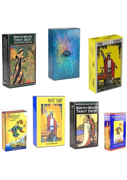 Sıcak Tam Ingiliz Parlak Rider Bekle Tarot Kartları Fabrika Yapımı Yüksek Smith Tarot Destesi Oyun Kartları Cadı Tarot 78 Set - (Yurt Dışından)